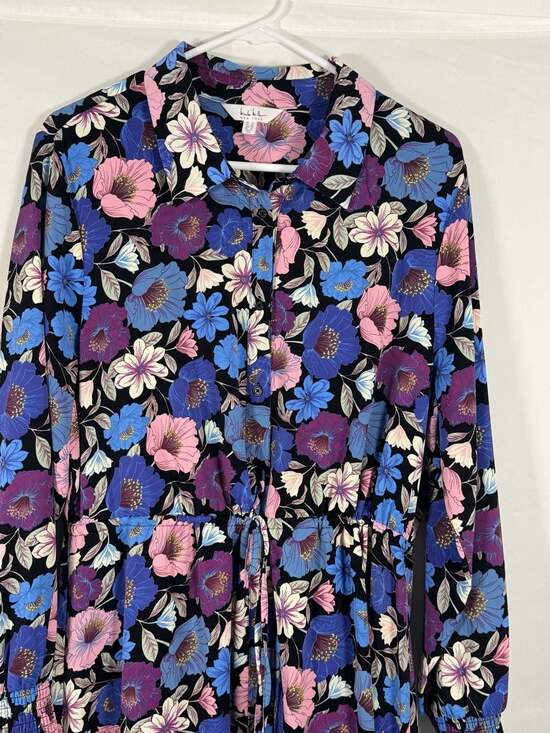 Nicole Miller New York Floral Print Maxi Dress Size 16 - Picture 6 of 10